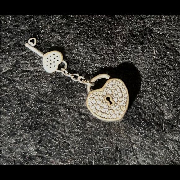 Accessories - Pandora Heart Lock and Key Charm with Rhinestones